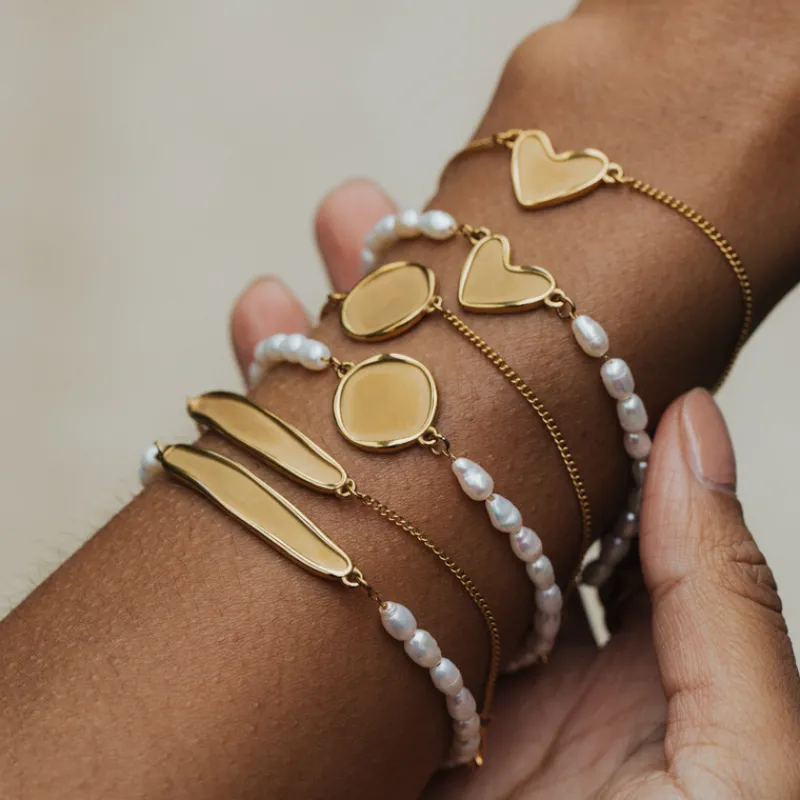 Bracelets Avec Gravure | Bracelets En Perles^PAUL HEWITT Engravable Coin Pearl Bracelet