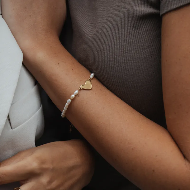 Bracelets Avec Gravure | Bracelets En Perles^PAUL HEWITT Engravable Heart Pearl Bracelet