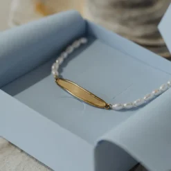 Bracelets Avec Gravure | Bracelets En Perles^PAUL HEWITT Engravable Plate Pearl Bracelet