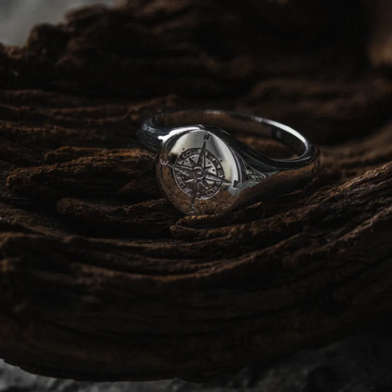 Anneaux^PAUL HEWITT Men's Signet Windrose Bague