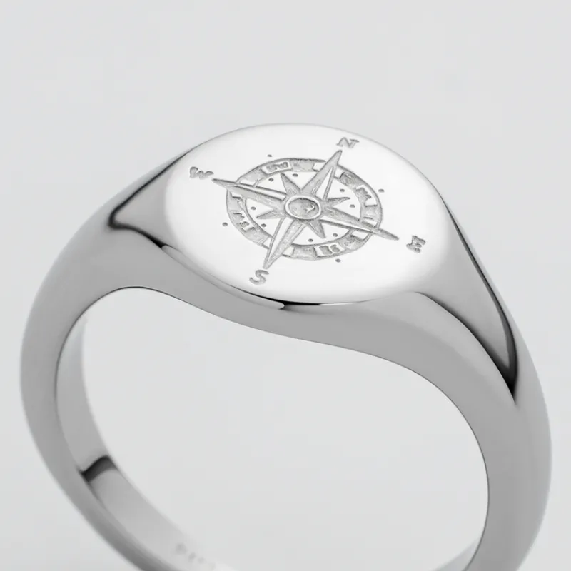 Anneaux^PAUL HEWITT Men's Signet Windrose Bague