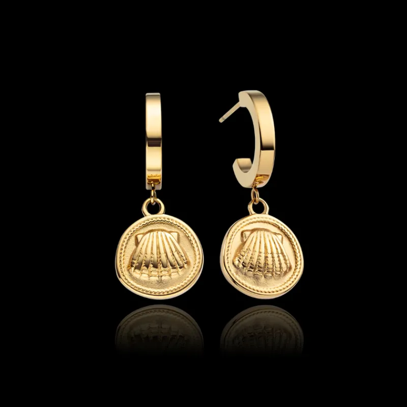 Boucles D'oreilles^PAUL HEWITT Scallop Coin Boucle d'oreille