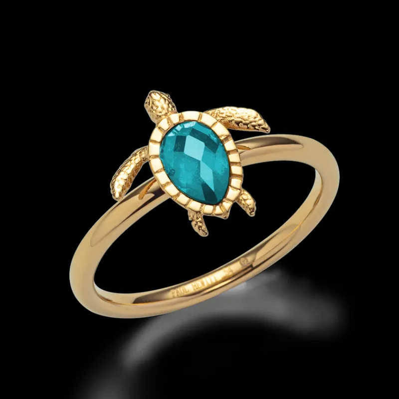 Anneaux^PAUL HEWITT Turtle Aquamarine Bague