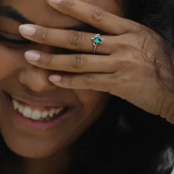 Anneaux^PAUL HEWITT Turtle Aquamarine Bague