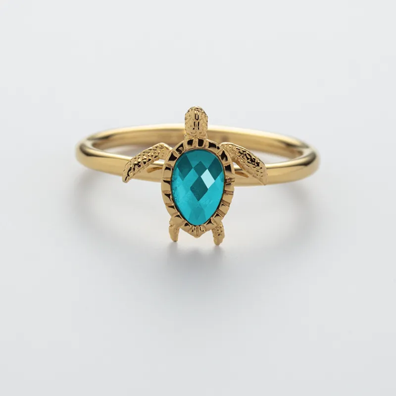 Anneaux^PAUL HEWITT Turtle Aquamarine Bague