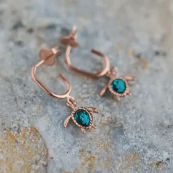 Boucles D'oreilles^PAUL HEWITT Turtle Aquamarine Hoops