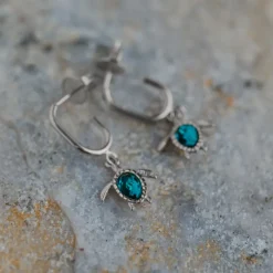 Boucles D'oreilles^PAUL HEWITT Turtle Aquamarine Hoops
