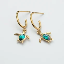 Boucles D'oreilles^PAUL HEWITT Turtle Aquamarine Hoops