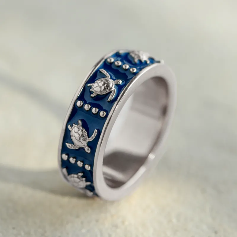 Anneaux^PAUL HEWITT Turtle Enamel Bague