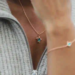 Colliers^PAUL HEWITT Turtle Mono Aquamarine Collier