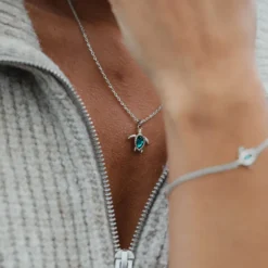 Colliers^PAUL HEWITT Turtle Mono Aquamarine Collier