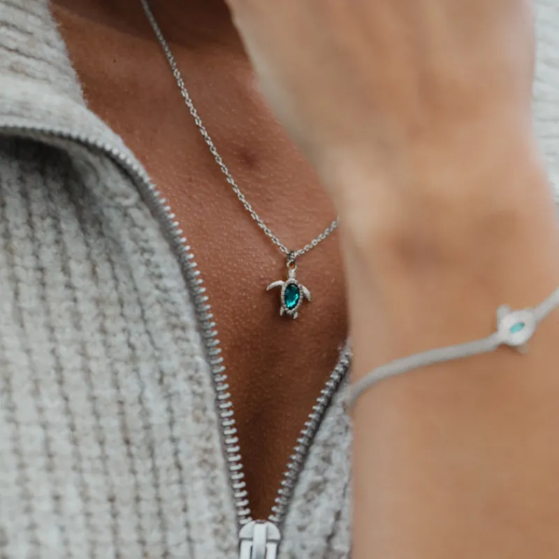 Colliers^PAUL HEWITT Turtle Mono Aquamarine Collier