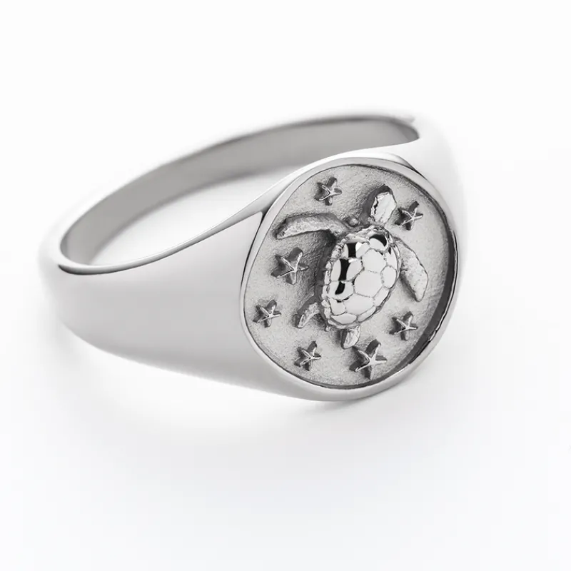 Anneaux^PAUL HEWITT Turtle Signet Bague