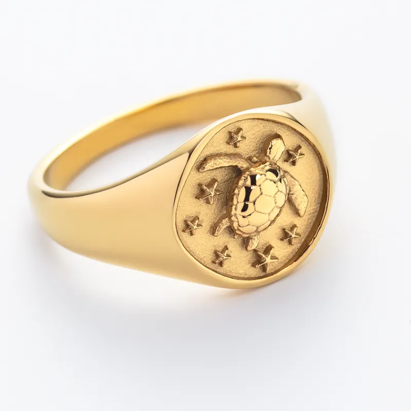 Anneaux^PAUL HEWITT Turtle Signet Bague